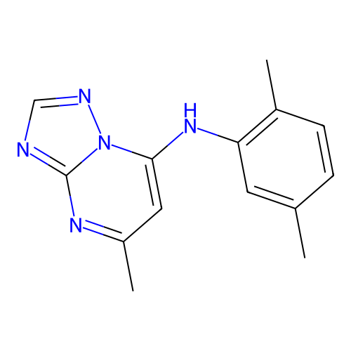 N-(2,5-dimethylphenyl)-5-methyl-[1,2,4]triazolo[1,5-a]pyrimidin-7-amine structure
