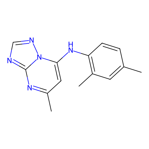 N-(2,4-dimethylphenyl)-5-methyl-[1,2,4]triazolo[1,5-a]pyrimidin-7-amine structure