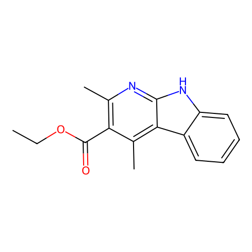 ethyl 2,4-dimethyl-9H-pyrido[2,3-b]indole-3-carboxylate structure