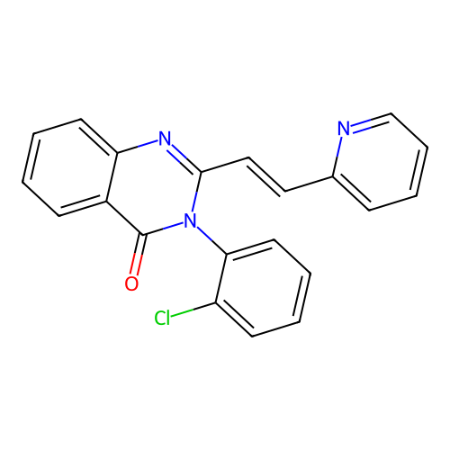 3-(2-chlorophenyl)-2-[(E)-2-(pyridin-2-yl)ethenyl]quinazolin-4(3H)-one structure