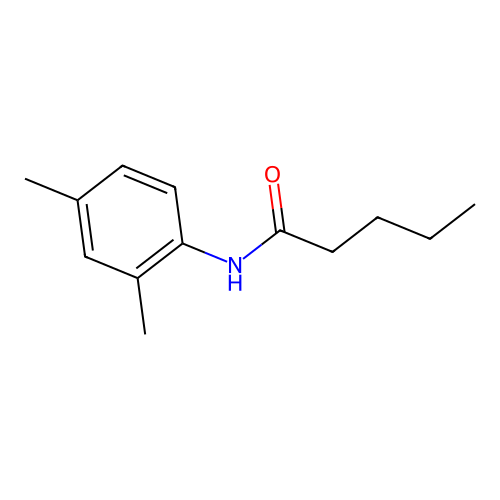 N-(2,4-dimethylphenyl)pentanamide structure