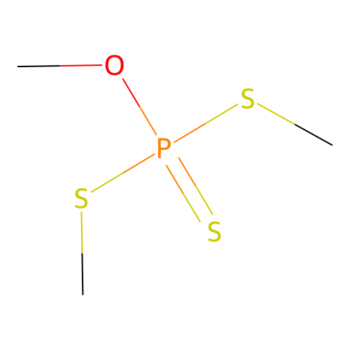 Phosphorotrithioic acid, O,S,S-trimethyl ester structure