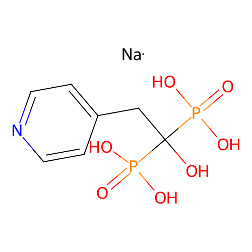 sodium,(1-hydroxy-1-phosphono-2-pyridin-4-ylethyl)phosphonic structure
