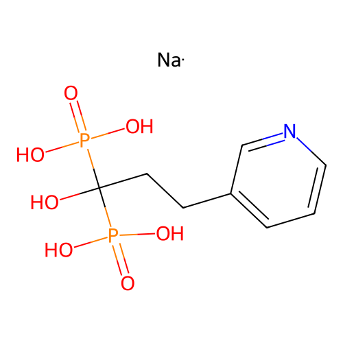 sodium,(1-hydroxy-1-phosphono-3-pyridin-3-ylpropyl)phosphoni structure