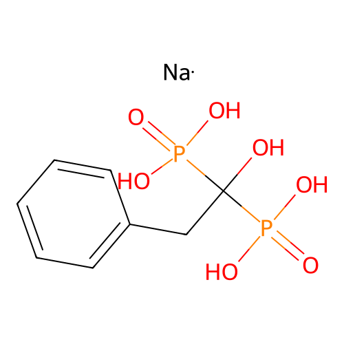 sodium,(1-hydroxy-2-phenyl-1-phosphonoethyl)phosphonic acid structure