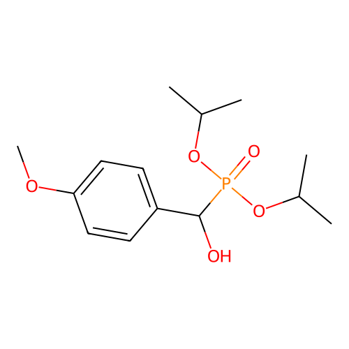 Diisopropyl hydroxy(4-methoxyphenyl)methylphosphonate structure