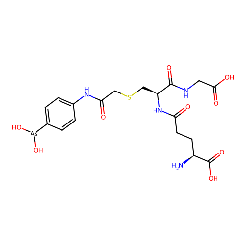4-(N-(S-Glutathionylacetyl)amino)phenylarsonous acid structure