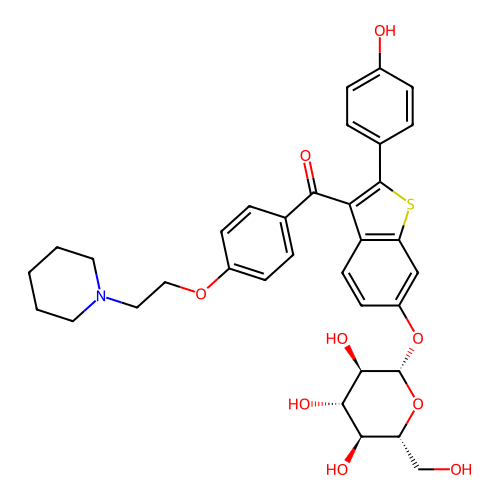 6-Raloxifene-beta-D-glucopyranoside structure