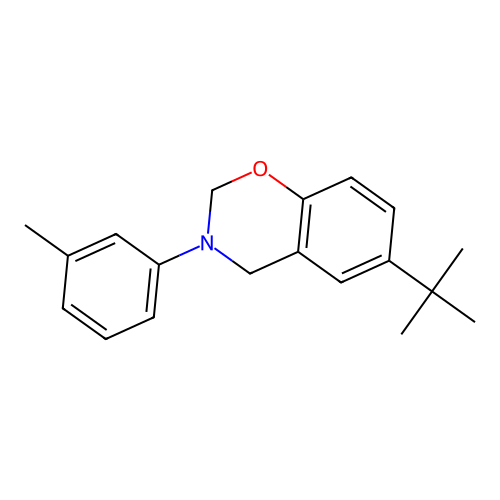 6-tert-butyl-3-(3-methylphenyl)-3,4-dihydro-2H-1,3-benzoxazine structure