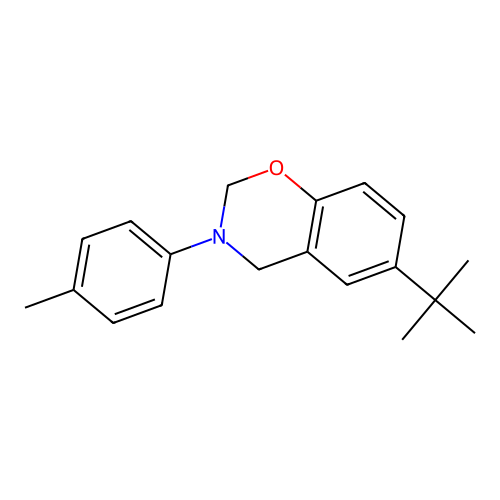 6-tert-butyl-3-(4-methylphenyl)-3,4-dihydro-2H-1,3-benzoxazine structure