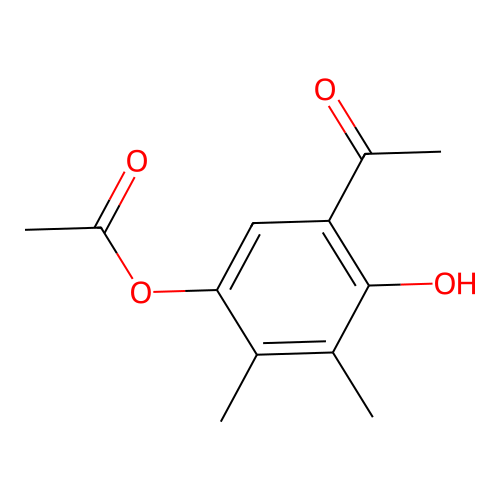 5-Acetyl-4-hydroxy-2,3-dimethylphenyl acetate structure