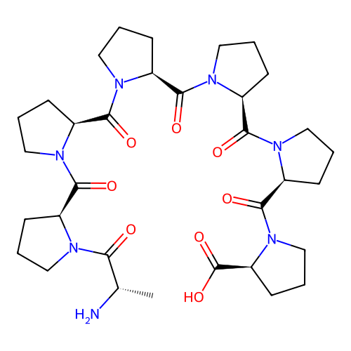 L-Proline, L-alanyl-L-prolyl-L-prolyl-L-prolyl-L-prolyl-L-prolyl- structure