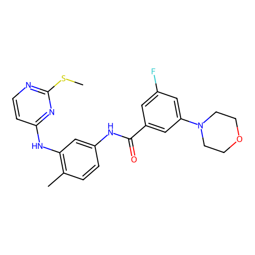 4-[5-(3-Fluoro-5-morpholinobenzamido)-2-methylanilino]2-methylthiopyrimidine structure