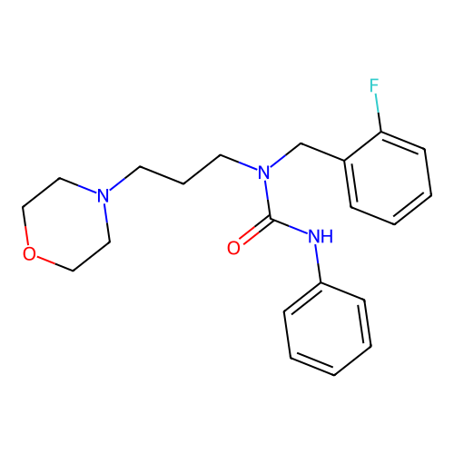 1-(2-Fluorobenzyl)-1-[3-(morpholin-4-yl)propyl]-3-phenylurea structure