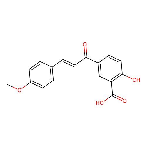Salicylic acid, p-methoxycinnamate structure