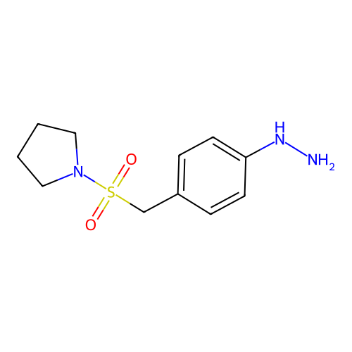 1-(((4-Hydrazinylphenyl)methyl)sulfonyl)pyrrolidine structure