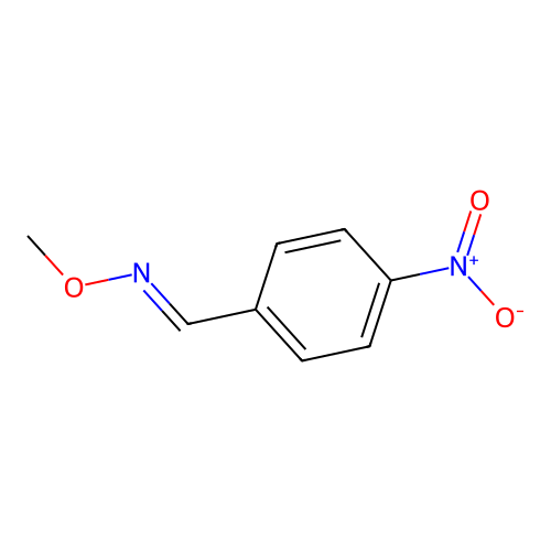 p-Nitrobenzaldehyde O-methyloxime structure
