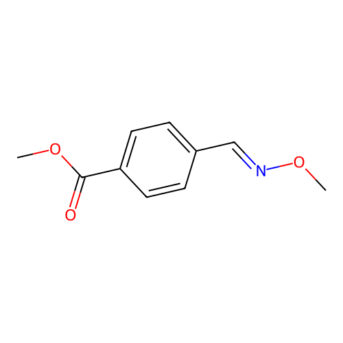 4-Carbomethoxybenzaldehyde o-methyloxime structure