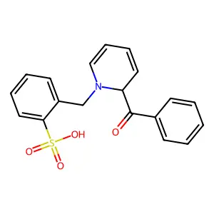 2-[(2-benzoyl-2H-pyridin-1-yl)methyl]benzenesulfonic acid structure