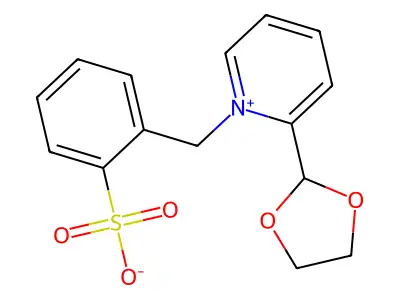 2-[[2-(1,3-Dioxolan-2-yl)pyridin-1-ium-1-yl]methyl]benzenesulfonate structure
