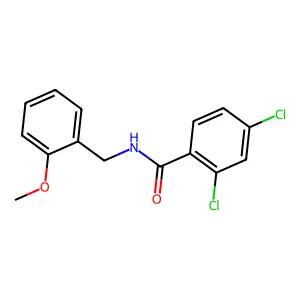 2,4-dichloro-N-[(2-methoxyphenyl)methyl]benzamide structure