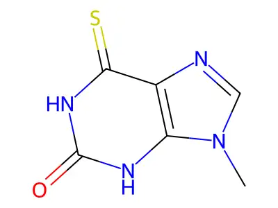 9-methyl-6-sulfanylidene-3H-purin-2-one structure