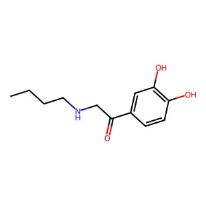 Acetophenone, 2-(butylamino)-3',4'-dihydroxy- structure