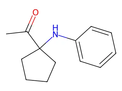 1-(1-Anilinocyclopentyl)ethanone structure