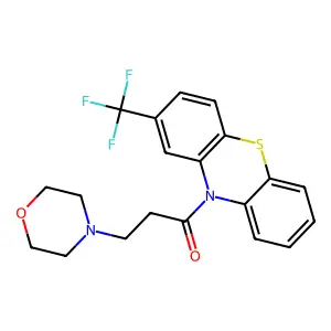 10H-Phenothiazine, 10-(3-(4-morpholinyl)-1-oxopropyl)-2-(trifluoromethyl)- structure