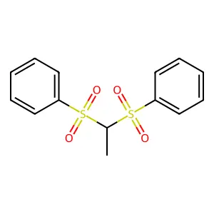 1,1'-(Ethane-1,1-diyldisulfonyl)dibenzene structure