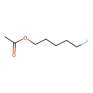 Acetic acid, 5-fluoropentyl ester structure