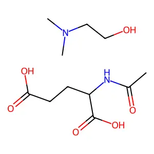 L-Glutamic acid, N-acetyl-, compd. with 2-(dimethylamino)ethanol (1:1) structure