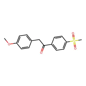 2-(4-Methoxyphenyl)-1-(4-(methylsulfonyl)phenyl)ethanone structure