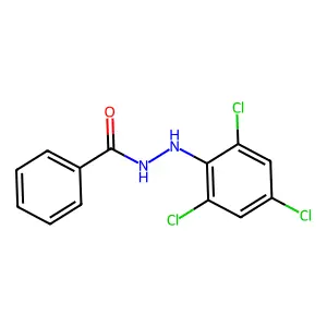 Benzoic acid 2-(2,4,6-trichlorophenyl)hydrazide structure