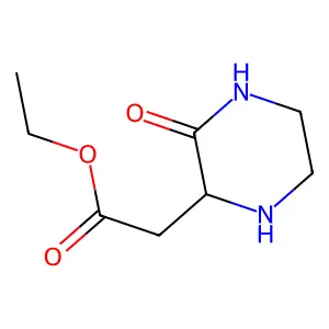 Methyl 2-(3-oxopiperazin-2-yl)acetate structure
