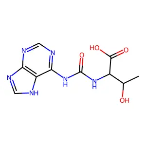 N-(Purin-6-ylcarbamoyl)threonine structure