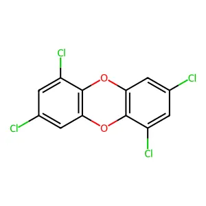 1,3,6,8-Tetrachlorodibenzo-p-dioxin structure