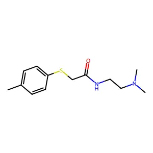 N-[2-(dimethylamino)ethyl]-2-[(4-methylphenyl)sulfanyl]acetamide structure