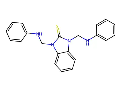 1,3-Bis-(anilinomethyl)-2(3H)-benzimidazolethione structure