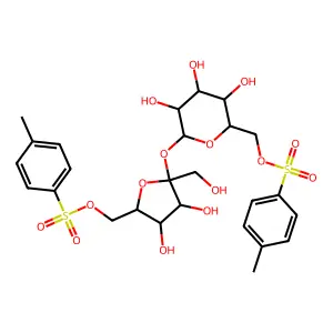 Hexopyranoside, 6-O-((4-methylphenyl)sulfonyl)-2-hexulofuranosyl, 6-(4-methylbenzenesulfonate) structure