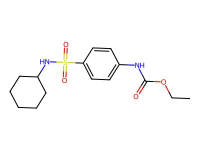 Ethyl [4-(cyclohexylsulfamoyl)phenyl]carbamate structure