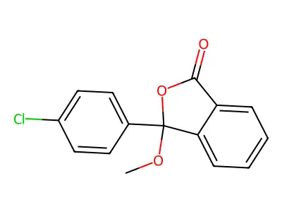 3-(4-chlorophenyl)-3-methoxy-2-benzofuran-1(3H)-one structure