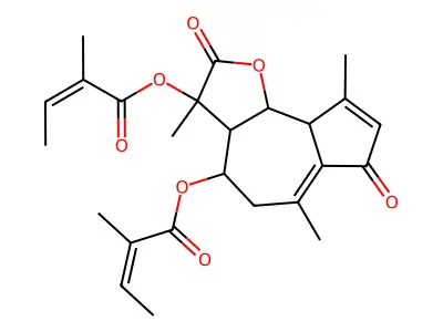 4-Angeloyloxypruteninone structure
