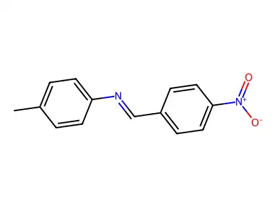 Benzenamine, 4-methyl-N-[(4-nitrophenyl)methylene]- structure