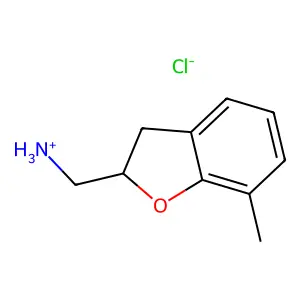 1-(7-Methyl-2,3-dihydro-1-benzofuran-2-yl)methanamine--hydrogen chloride (1/1) structure