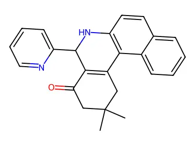 2,2-Dimethyl-5-pyridin-2-yl-1,3,5,6-tetrahydrobenzo[a]phenanthridin-4-one structure