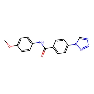 N-(4-methoxyphenyl)-4-(1H-tetrazol-1-yl)benzamide structure