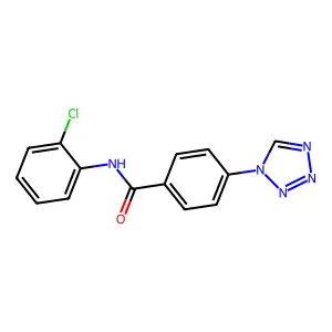 N-(2-chlorophenyl)-4-(1H-tetrazol-1-yl)benzamide structure