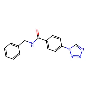 N-benzyl-4-(1H-tetrazol-1-yl)benzamide structure