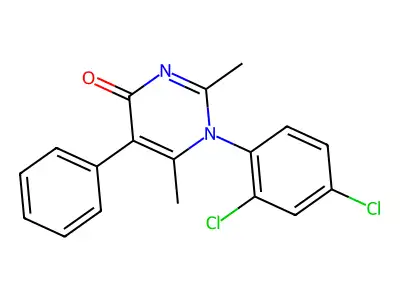 1-(2,4-Dichlorophenyl)-2,6-dimethyl-5-phenylpyrimidin-4-one structure
